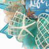 Artisan Natural Jute Beach, Coastal, Beach Wreath with Nautical Rope, Starfish & Greenery. 12" Wood "Life is Better at the Beach" Decoration view 3