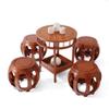 2PCS bar Stool, Antique Chinese Home Dining Stool, Round Stool, Rosewood Coffee Table, Living Room Low Stool, Shoe Changing Stool/C / 2934.5 view 4