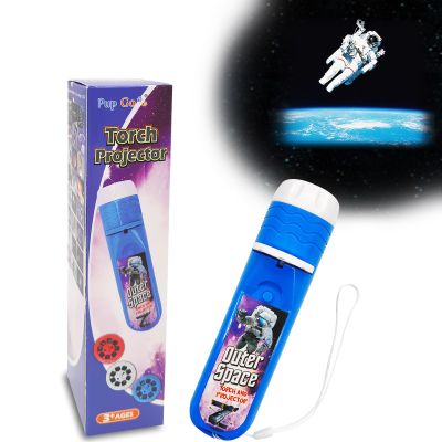 Pup Go Outer Space Projector Flashlight for Kids Ages 3+, STEM Space Toys for Boys & Girls, Spaces Explore Night Light Projectort with 3 Discs 24 Images, Educational Toys Present for Toddler Children