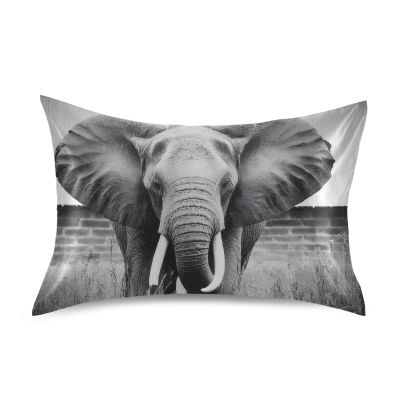 Blueangle Elephant Satin Pillowcase for Hair and Skin Silk Pillowcase, Queen Size(20x30 inches) - Satin Pillow Covers with Envelope Closure
