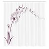 Ambesonne Music Shower Curtain, Flying Dandelions Notes Summer Spring Meadow Silhouette Softness Simple Print, Cloth Fabric Bathroom Decor Set with Hooks, 69" W x 84" L, Dark Purple view 2
