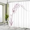 Ambesonne Music Shower Curtain, Flying Dandelions Notes Summer Spring Meadow Silhouette Softness Simple Print, Cloth Fabric Bathroom Decor Set with Hooks, 69" W x 84" L, Dark Purple view 4