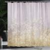 Ambesonne Floral Shower Curtain, Surreal Winter Plants Ivy on Soft Toned Planks Double Exposure Image Print, Cloth Fabric Bathroom Decor Set with Hooks, 69" W x 75" L, Pale Earth view 3