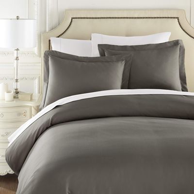 7 Pcs Bedding Set Grey-Oversized King Size 100% Cotton Yarns 600 Thread Counts Luxurious Bedding Collection, 7 Pcs Includes -1 Fitted 18" DP,1 Flat,2 Pillowcases,1 Duvet Cover with 2 Pillow Shams