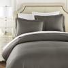 7 Pcs Bedding Set Grey-Oversized King Size 100% Cotton Yarns 600 Thread Counts Luxurious Bedding Collection, 7 Pcs Includes -1 Fitted 18" DP,1 Flat,2 Pillowcases,1 Duvet Cover with 2 Pillow Shams view 1