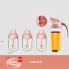 4PCS Seasoning Box Set, 3 Glass Seasoning Jars + 1 Oil Bottle, Spoon and Lid 2-in-1 Design, Transparent Empty Spice Container for Oil, Salt, Sugar, Spice Flavoring view 3
