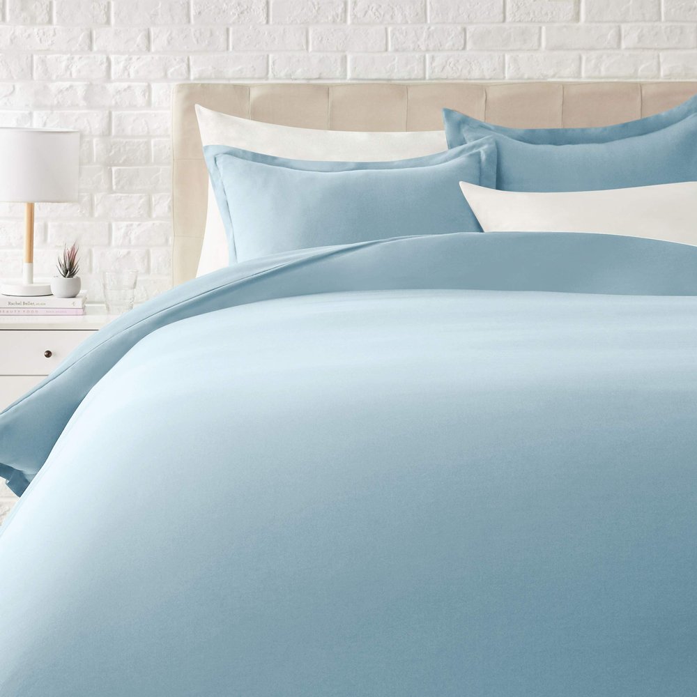 1 Pcs Light-Weight Cotton Comforter Bedding Set with Pillow Sham Goose Down-Alternative 500 GSM Premium Quality Comforter Set Oversized Queen, Spa Blue