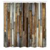 Ambesonne Wooden Print Shower Curtain, Brown Old Hardwood Floor Plank Grunge Lodge Garage Natural Rural Graphic, Cloth Fabric Bathroom Decor Set with Hooks, 69" W x 84" L, Dark Sepia view 2