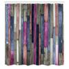 Ambesonne Wooden Print Shower Curtain, Brown Old Hardwood Floor Plank Grunge Lodge Garage Natural Rural Graphic, Cloth Fabric Bathroom Decor Set with Hooks, 69" W x 70" L, Fuchsia view 2
