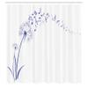 Ambesonne Music Shower Curtain, Flying Dandelions Notes Summer Spring Meadow Silhouette Softness Simple Print, Cloth Fabric Bathroom Decor Set with Hooks, 69" W x 75" L, Dark Lavender view 2