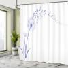 Ambesonne Music Shower Curtain, Flying Dandelions Notes Summer Spring Meadow Silhouette Softness Simple Print, Cloth Fabric Bathroom Decor Set with Hooks, 69" W x 75" L, Dark Lavender view 4