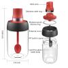 3PCS Glass Seasoning Jar, Spoon and Lid 2 In 1 Design, Transparent Empty Spice Container, for Oil, Salt, Sugar, Honey, Spice Seasoning Device view 2