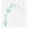 Ambesonne Music Shower Curtain, Flying Dandelions Notes Summer Spring Meadow Silhouette Softness Simple Print, Cloth Fabric Bathroom Decor Set with Hooks, 69" W x 70" L, Dark Seafoam view 2
