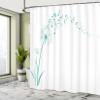 Ambesonne Music Shower Curtain, Flying Dandelions Notes Summer Spring Meadow Silhouette Softness Simple Print, Cloth Fabric Bathroom Decor Set with Hooks, 69" W x 70" L, Dark Seafoam view 4