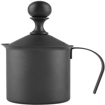 qiuqiu Manual Milk Frother - Double Mesh Stainless Steel Manual Milk Frother Coffee Foam Maker Cappuccino Decorating Tool-800ml