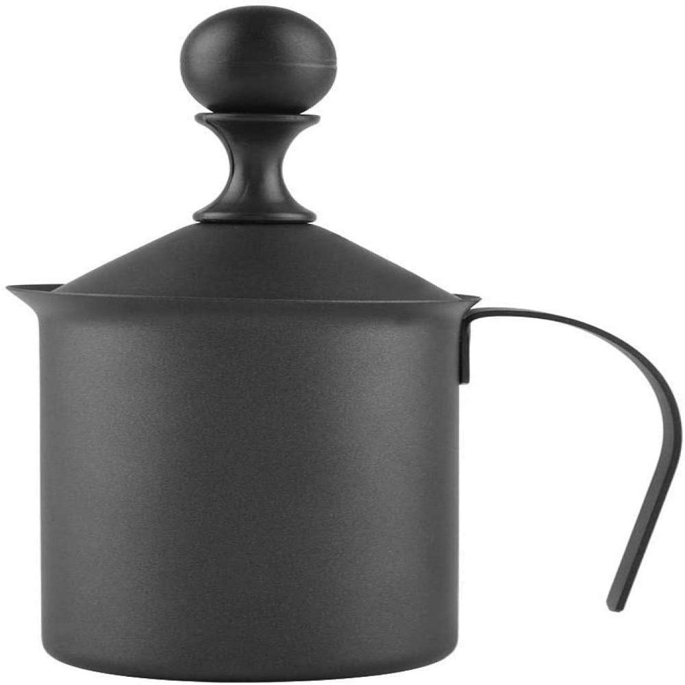 qiuqiu Manual Milk Frother - Double Mesh Stainless Steel Manual Milk Frother Coffee Foam Maker Cappuccino Decorating Tool-800ml