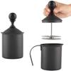 qiuqiu Manual Milk Frother - Double Mesh Stainless Steel Manual Milk Frother Coffee Foam Maker Cappuccino Decorating Tool-800ml view 2