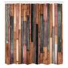Ambesonne Wooden Print Shower Curtain, Brown Old Hardwood Floor Plank Grunge Lodge Garage Natural Rural Graphic, Cloth Fabric Bathroom Decor Set with Hooks, 69" W x 84" L, Evergreen Blush view 2