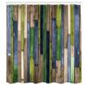 Ambesonne Wooden Print Shower Curtain, Brown Old Hardwood Floor Plank Grunge Lodge Garage Natural Rural Graphic, Cloth Fabric Bathroom Decor Set with Hooks, 69" W x 84" L, Sepia Cocoa view 2