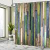 Ambesonne Wooden Print Shower Curtain, Brown Old Hardwood Floor Plank Grunge Lodge Garage Natural Rural Graphic, Cloth Fabric Bathroom Decor Set with Hooks, 69" W x 84" L, Sepia Cocoa view 4