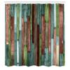 Ambesonne Wooden Print Shower Curtain, Brown Old Hardwood Floor Plank Grunge Lodge Garage Natural Rural Graphic, Cloth Fabric Bathroom Decor Set with Hooks, 69" W x 84" L, Dark Rosewood view 2