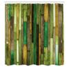 Ambesonne Wooden Print Shower Curtain, Brown Old Hardwood Floor Plank Grunge Lodge Garage Natural Rural Graphic, Cloth Fabric Bathroom Decor Set with Hooks, 69" W x 84" L, Earth Yellow view 2