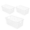 16inch Freezer Wire Storage Organizer Baskets, Household Refrigerator Bins with Built-in Handles for Cabinet, Pantry, Closet, Bedroom view 1