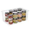 16inch Freezer Wire Storage Organizer Baskets, Household Refrigerator Bins with Built-in Handles for Cabinet, Pantry, Closet, Bedroom view 4