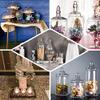 12 Set 3 Oz Favor Candy Glass Mason Jars with Glass Lid and Metal Clips Cylindrical Design view 4