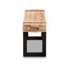 Baxton Studio Henson Rustic and Industrial Natural Brown Finished Wood and Black Finished Metal Bench view 4