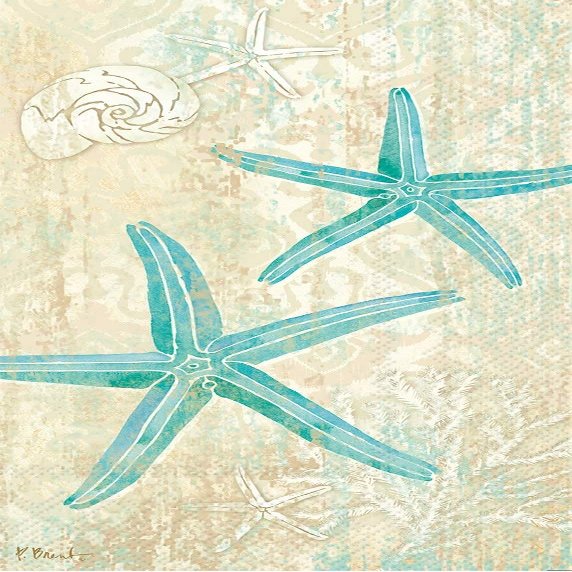 Boston International International Hand Towels, Decorative Paper Guest Towels for Bathroom or Paper Napkins Dinner Napkins Turquoise Starfish Beach Bathroom Decor Pak 32, blue