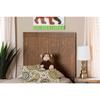 Baxton Studio Patwin Modern and Contemporary Transitional Ash Walnut Finished Wood Twin Size Headboard view 2