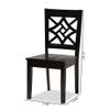 Baxton Studio Nicolette Modern and Contemporary Dark Brown Finished Wood 2-Piece Dining Chair Set view 2