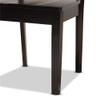 Baxton Studio Nicolette Modern and Contemporary Dark Brown Finished Wood 2-Piece Dining Chair Set view 4