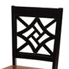 Baxton Studio Nicolette Modern and Contemporary Two-Tone Dark Brown and Walnut Brown Finished Wood 2-Piece Dining Chair Set view 3