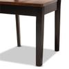 Baxton Studio Nicolette Modern and Contemporary Two-Tone Dark Brown and Walnut Brown Finished Wood 2-Piece Dining Chair Set view 4