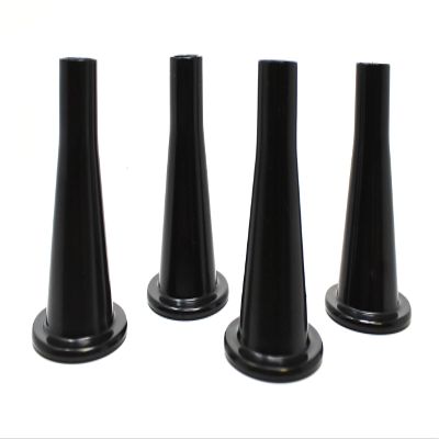 JSP Manufacturing Black Plastic 3-5/8 Bed Frame Feet/Glide Leg | Tall Cone Shaped Replacement Legs (4)