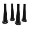 JSP Manufacturing Black Plastic 3-5/8 Bed Frame Feet/Glide Leg | Tall Cone Shaped Replacement Legs (4) view 1