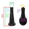 JSP Manufacturing Black Plastic 3-5/8 Bed Frame Feet/Glide Leg | Tall Cone Shaped Replacement Legs (4) view 4