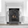 Barton 53x36 Fireplace Screen w/Tree Branches 3 Panel Fire Door Freestanding Cover Decorative Spark Guard Gate Grate, Black view 1