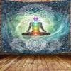 DYNH Meditation Large Tapestry, Yoga Decor Tapestry Wall Hanging for Bedroom, Lotus Tapestries Poster Beach Blanket College Dorm Home (90W X 70H) view 1