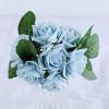 24 Roses | 2" Artificial Foam Rose with Stem and Leaves - 16 Colors (Dusty Blue) view 2
