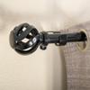 Decopolitan Cage 1" Curtain Rod Set, 18 to 36 Inches, Black view 2