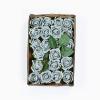 24 Roses | 2" Artificial Foam Rose with Stem and Leaves - 16 Colors (Silver) view 4