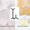 Bed Sheet Clips, 6 pcs Black Fitted Sheet Holder Straps, Upgraded Triangle Bed Sheet Fasteners for Corners, Elastic Adjustable Bed Sheet Straps for Full, Queen, King Twin Bed view 2