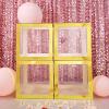 2 Ct Transparent DIY Balloon Boxes, Baby Shower Party Decoration Boxes (Gold) view 3
