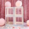 2 Ct Transparent DIY Balloon Boxes, Baby Shower Party Decoration Boxes (Iridescent) view 4