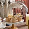 qiuqiu Cake Stand with Bell Jar, Porcelain and Bamboo, Round Shape, 20cm view 3