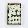24 Roses | 2" Artificial Foam Rose with Stem and Leaves - 16 Colors (Ivory) view 3