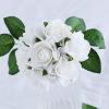 24 Roses | 2" Artificial Foam Rose with Stem and Leaves - 16 Colors (White) view 2